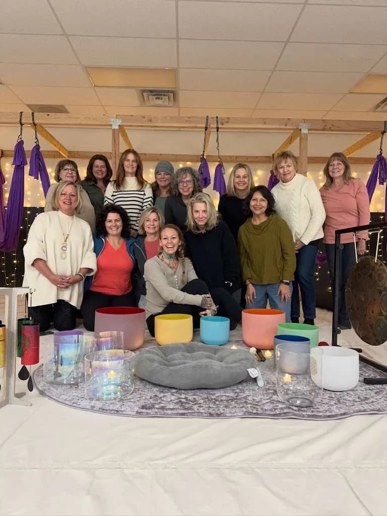 Group sound healing session